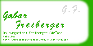 gabor freiberger business card